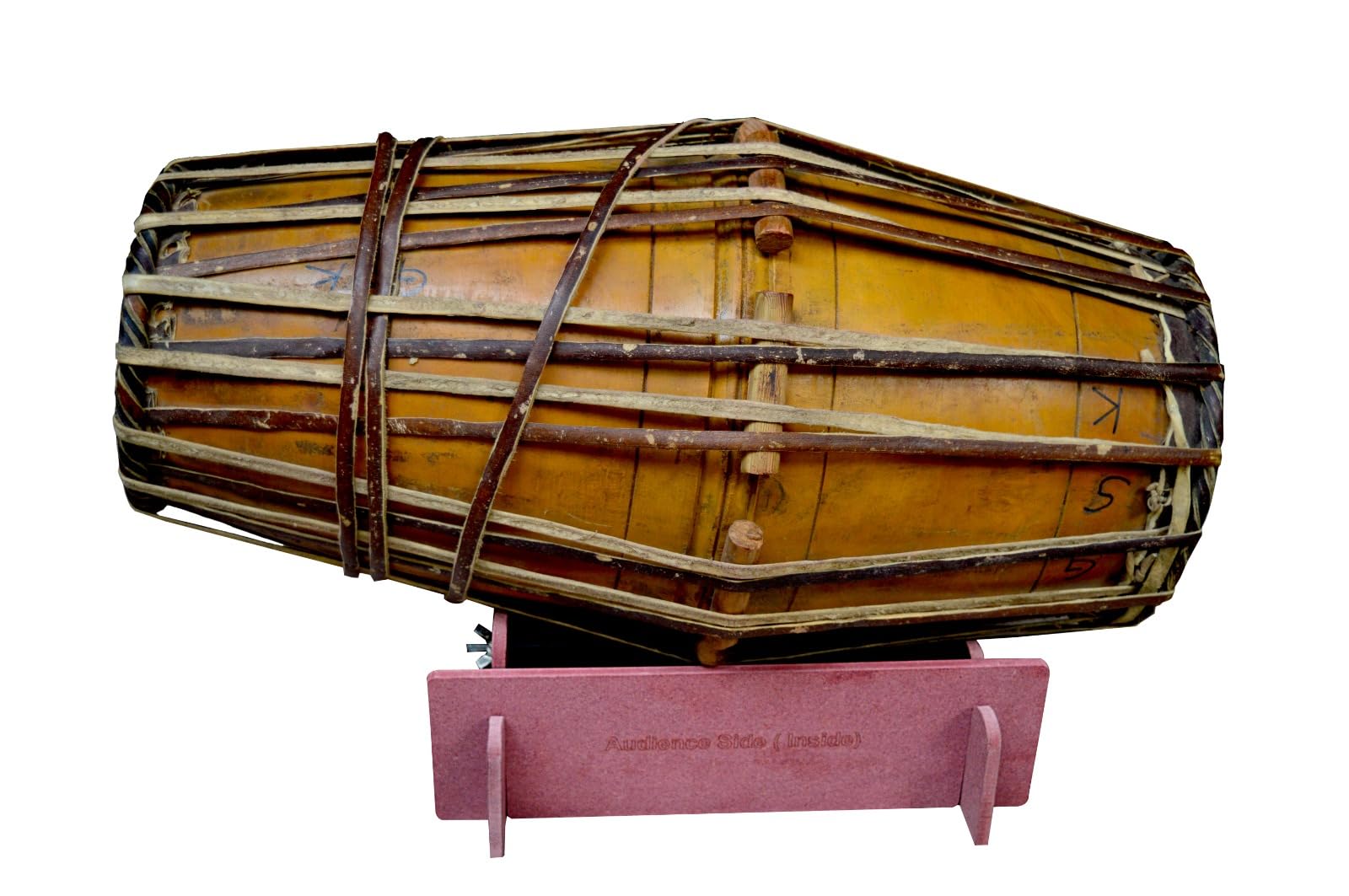 Mridangam stand folded for carrying