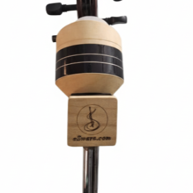 Close view of the eSwara wooden violin support cup